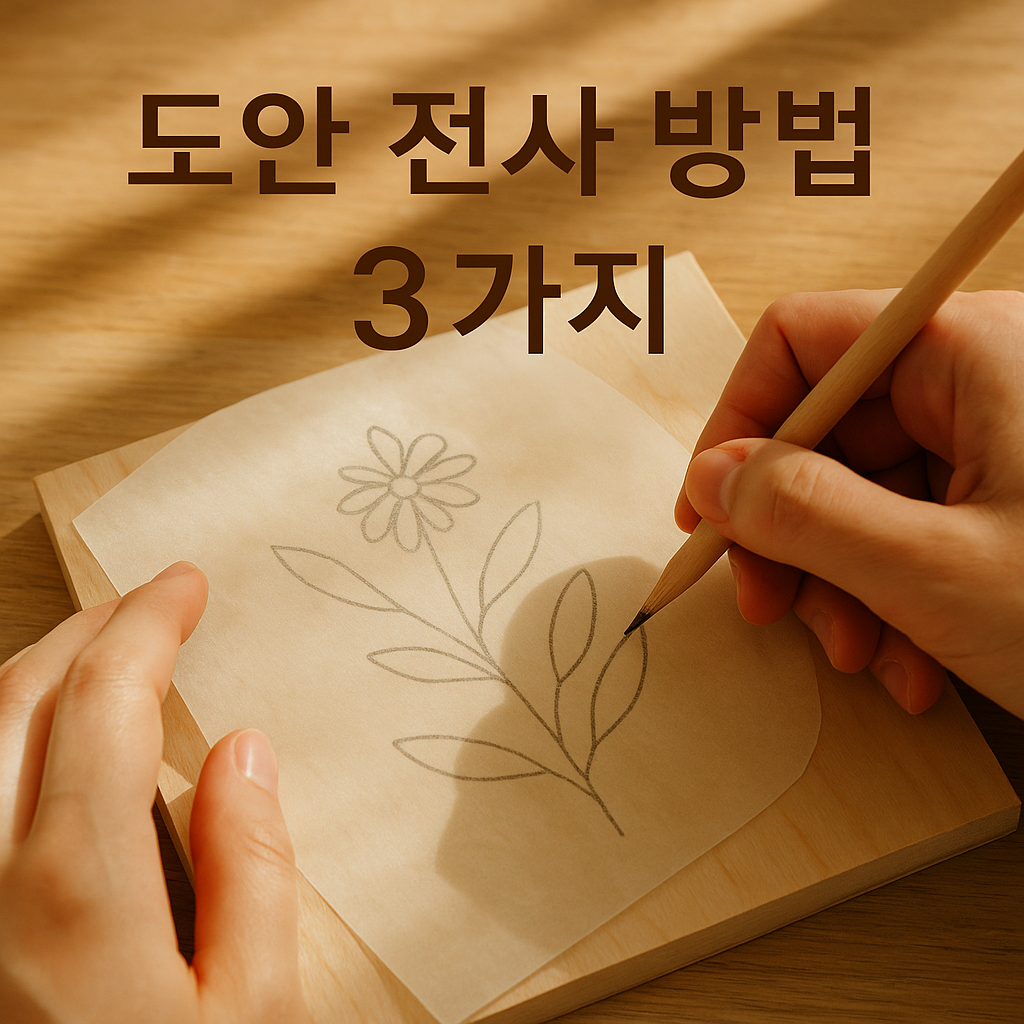 도안 전사 방법 3가지 — 트레이싱, 카본, 직접 스케치