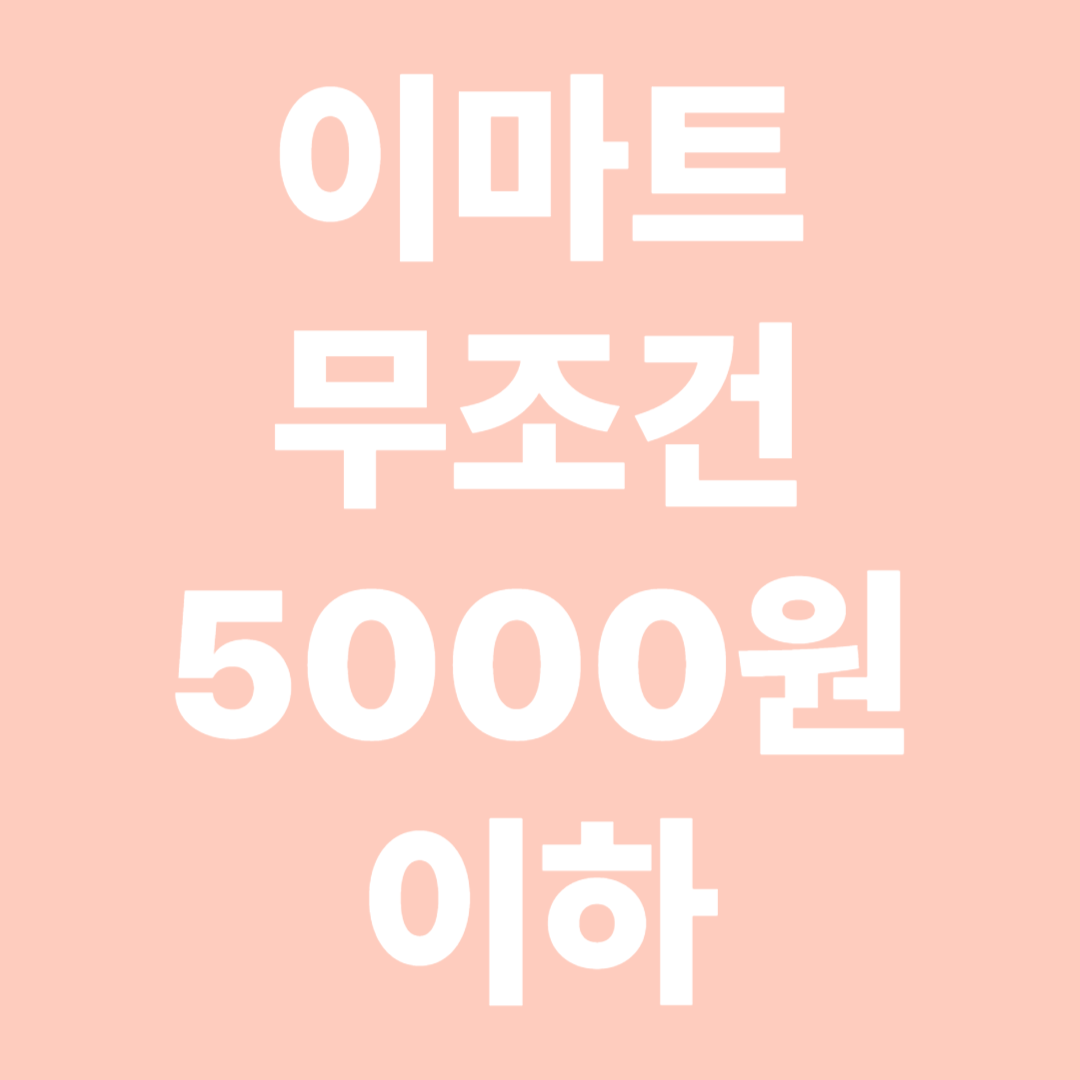 이마트 무조건 5000원 이하