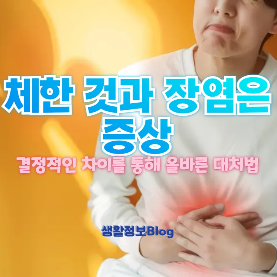 체한 것과 장염의 결정적인 차이