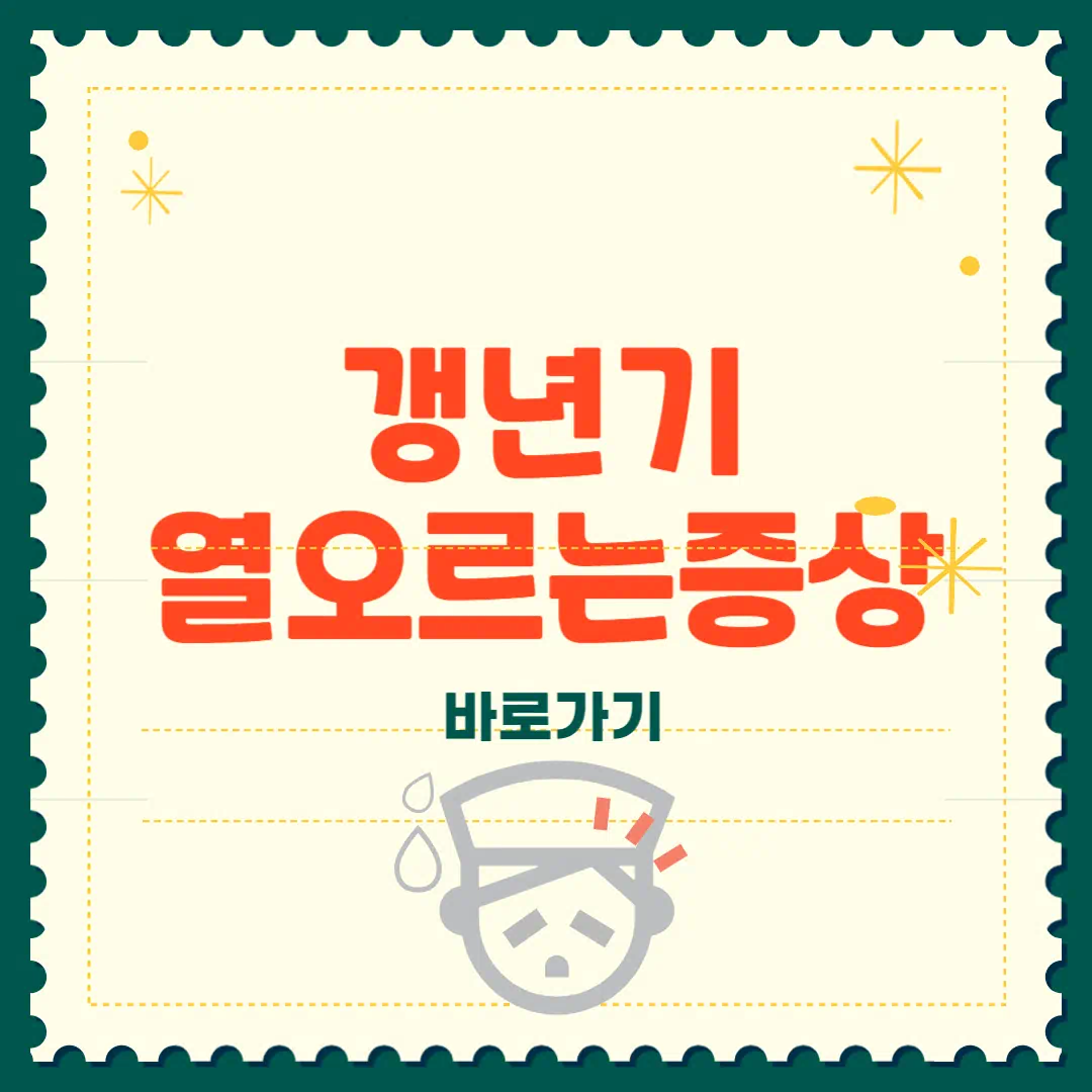 갱년기 열 오르는증상 총정리