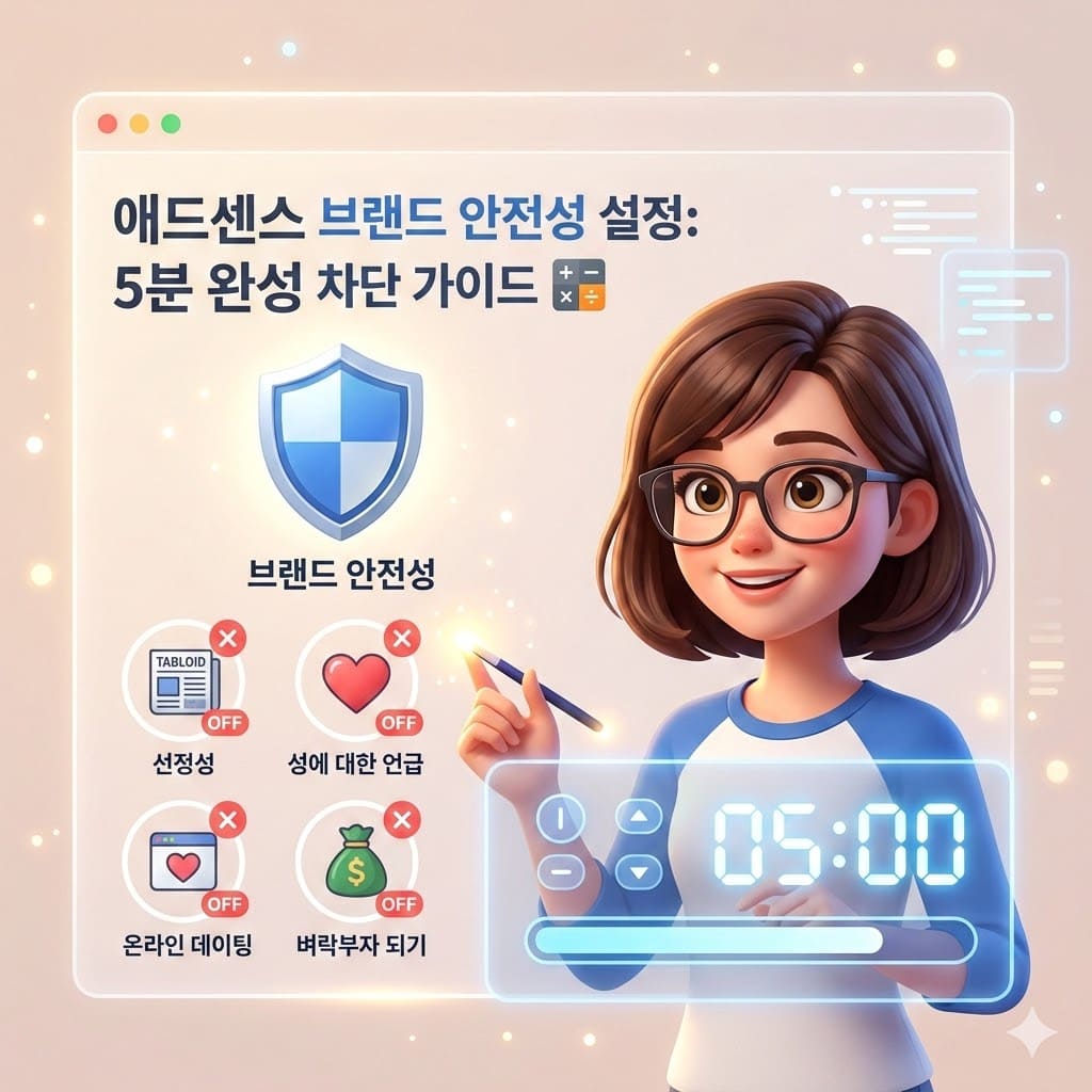 애드센스 브랜드 안전성 설정: 5분 완성 차단 가이드