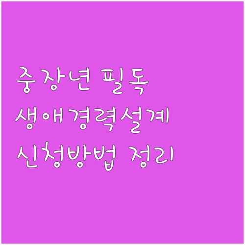 2025년 중장년 생애경력설계 서비스..