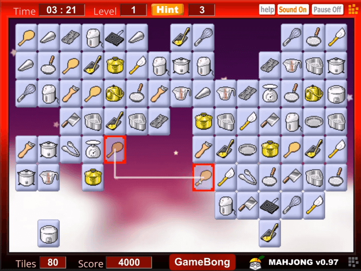 같은-그림의-주방-기구를-연결시키는-화면