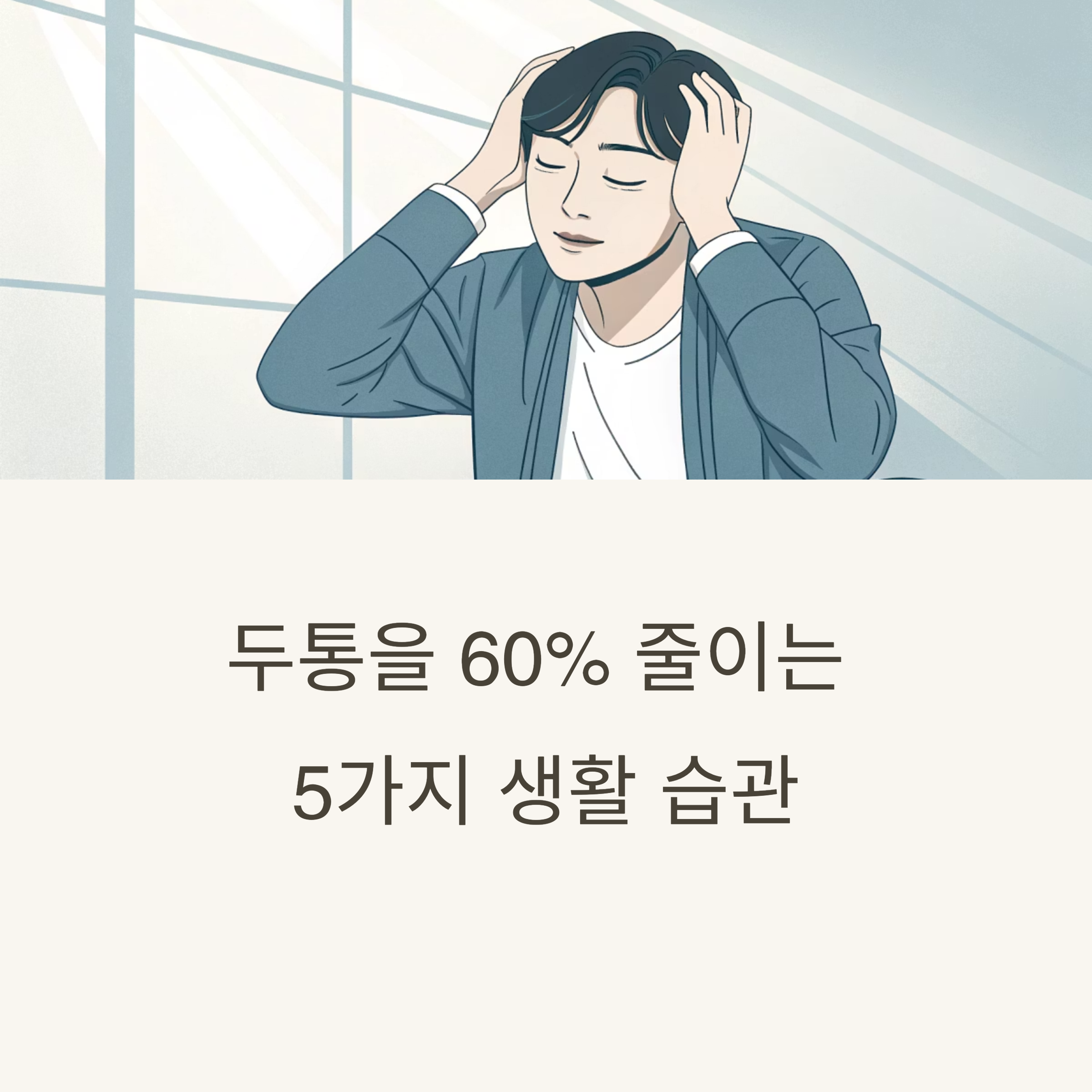 두통을 줄이는 5가지 생활습관