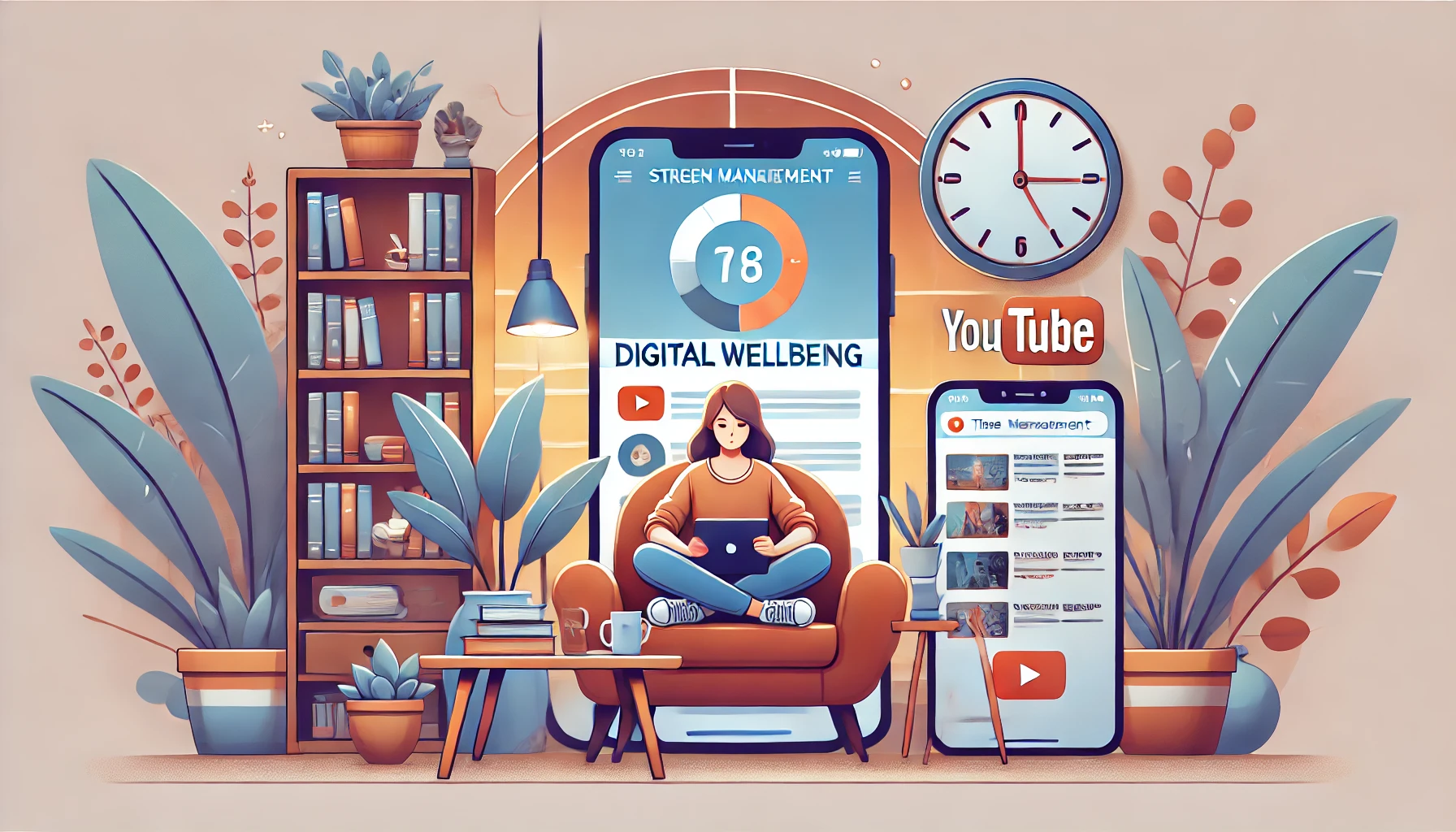 유튜브를 효율적으로 활용하는 디지털 웰빙의 모습