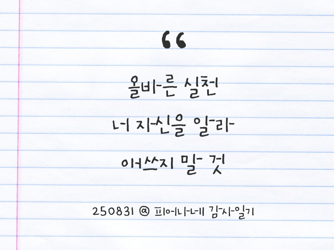 25년 8월 31일 오늘 내 마음 기록하기 감사노트, 감사를 통해 발견한 행복, 오늘 감사한 순간들 by 피어나네 감사일기