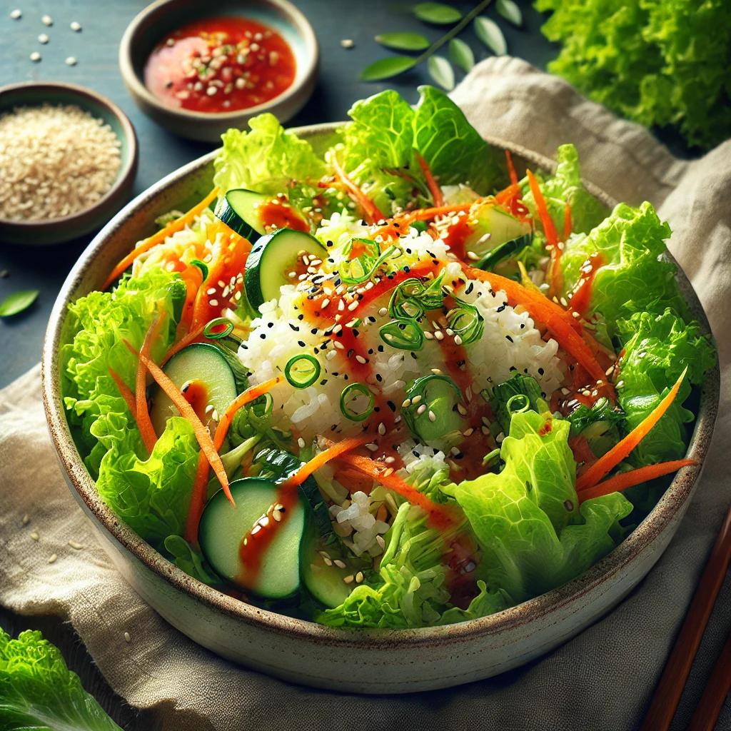 상추 겉절이 비빔밥