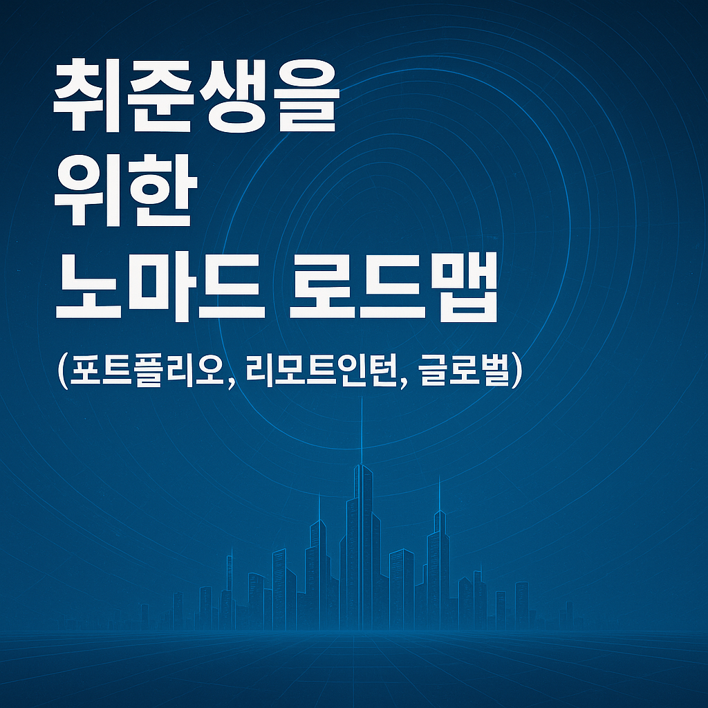 취준생을 위한 노마드 로드맵 (포트폴리오, 리모트인턴, 글로벌) 연관 이미지