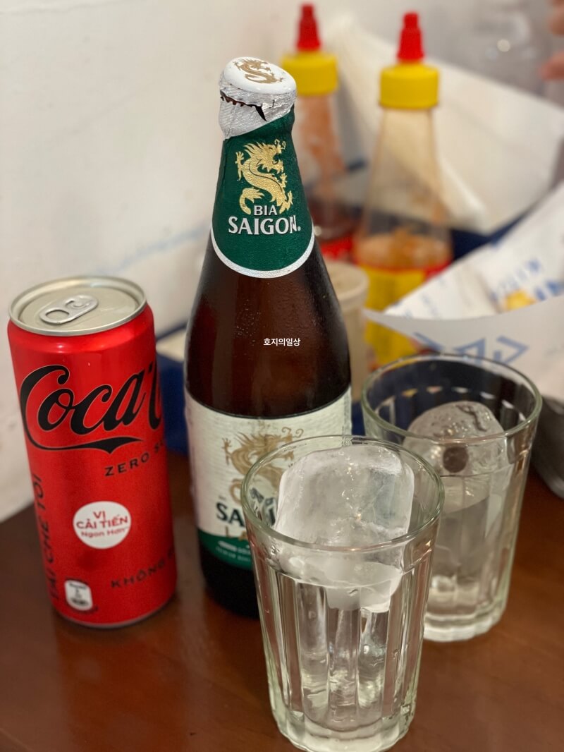 나트랑 시내 맛집 그릭 키친 로컬 식당 주문 음료