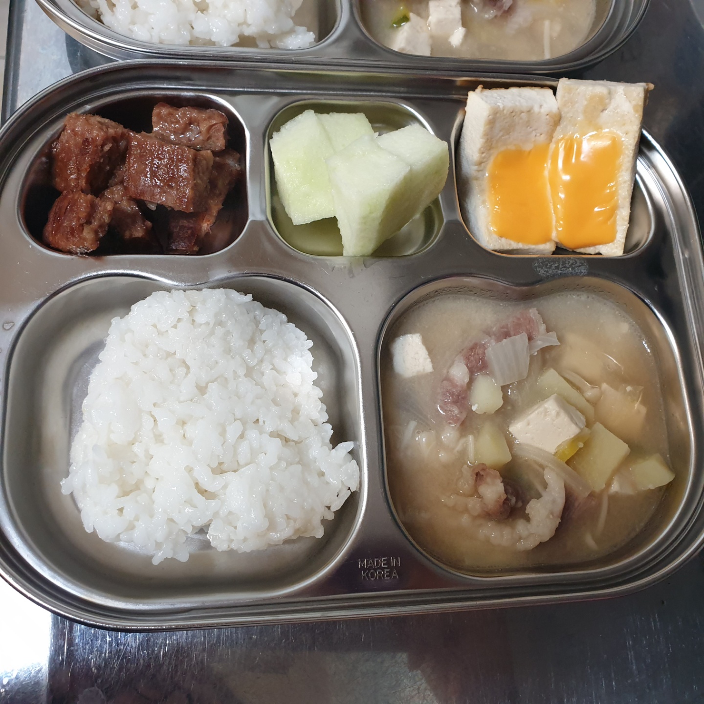 차돌박이미소된장국_치즈두부구이