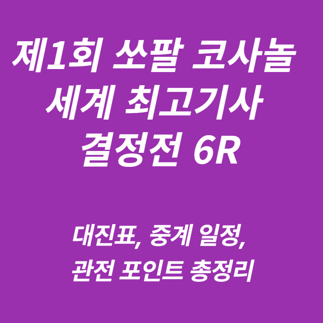 제1회 쏘팔 코사놀 세계 최고기사 결정전 6R