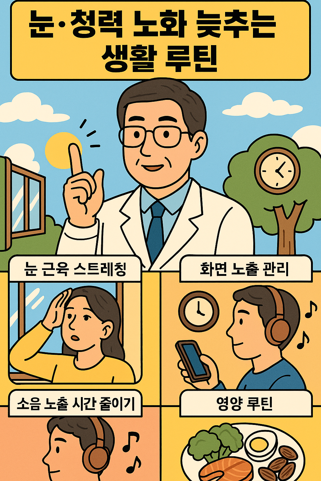 눈·청력 노화 늦추는 생활 루틴: 안·이비인후과 전문의 조언