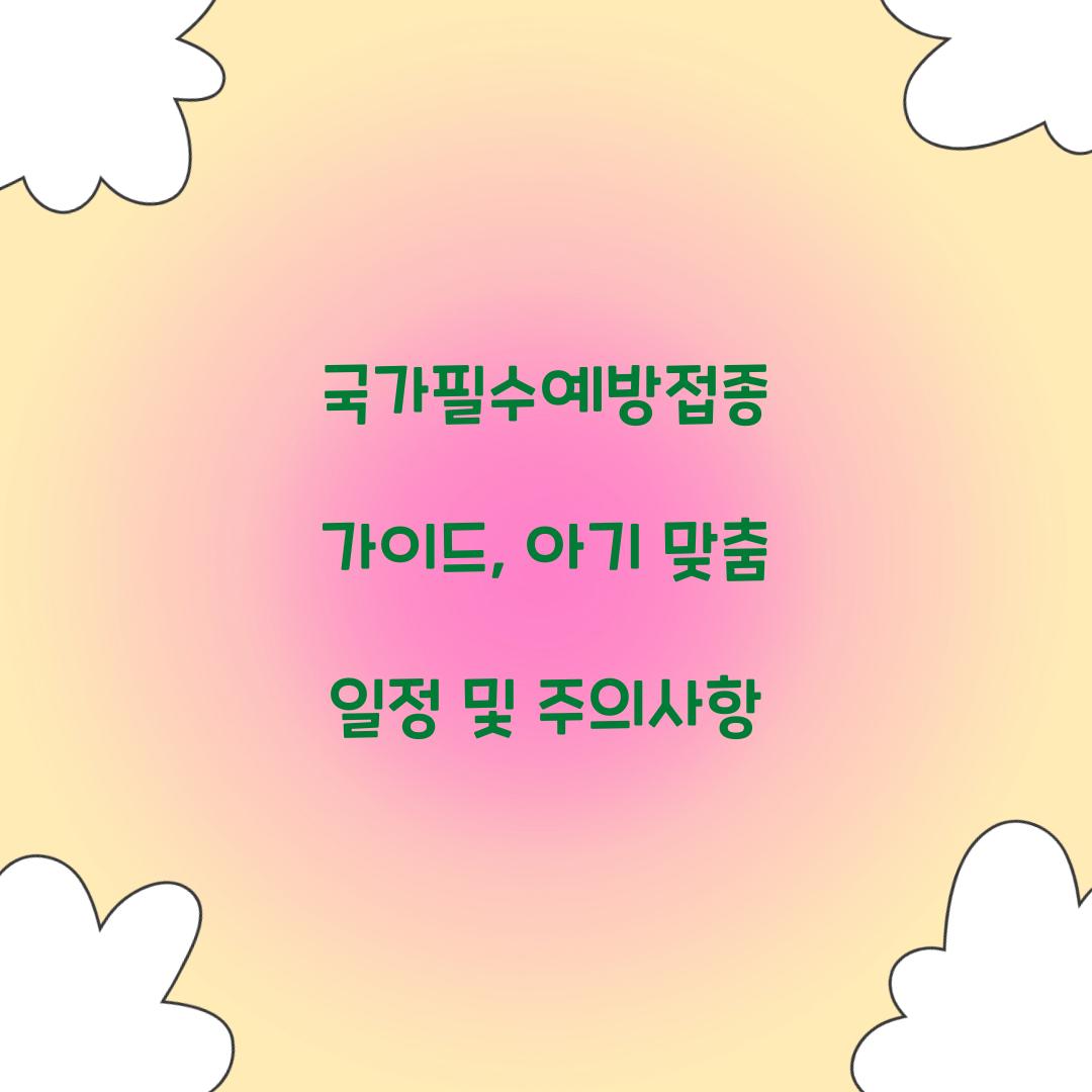 국가필수예방접종