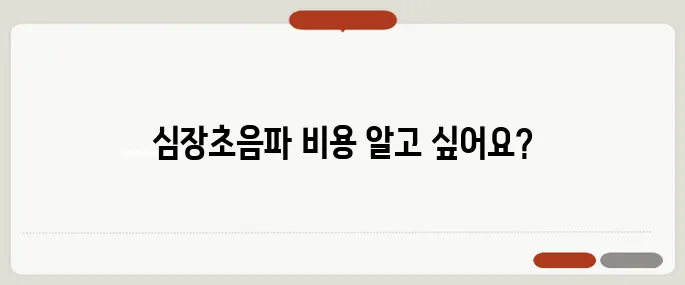 심장초음파 검사비용 평균은? 건강검진 포함 여부까지