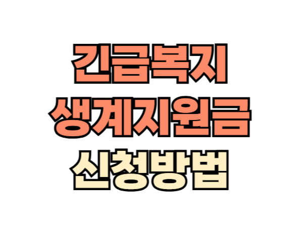 긴급복지생계지원금