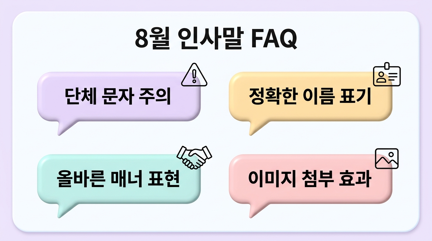 8월 인사말 모음집