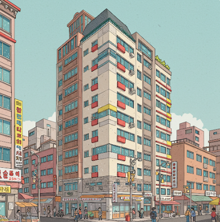 도심의 고층 아파트