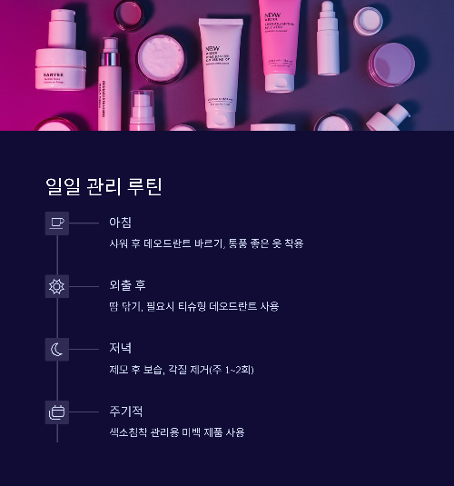 여름철 겨드랑이 관리, 땀과 냄새 걱정 끝내는 방법