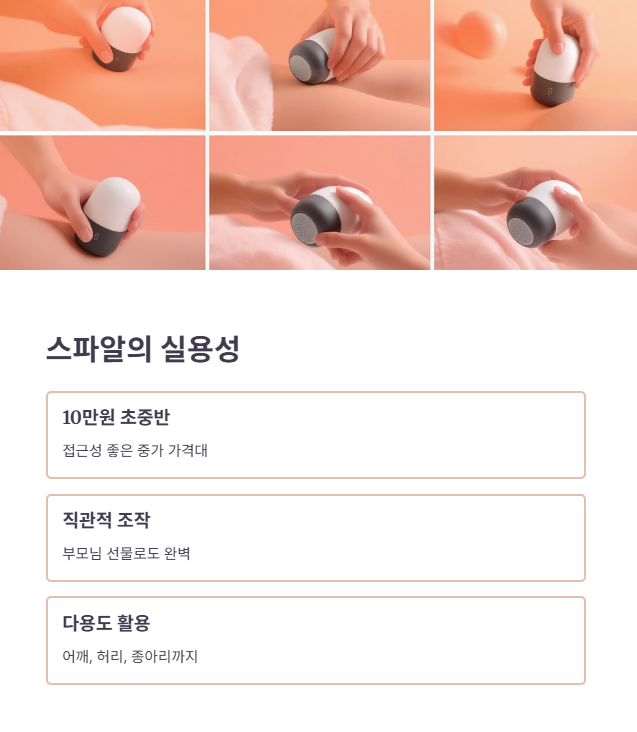 스파알 포터블: 휴대성과 온열의 조화