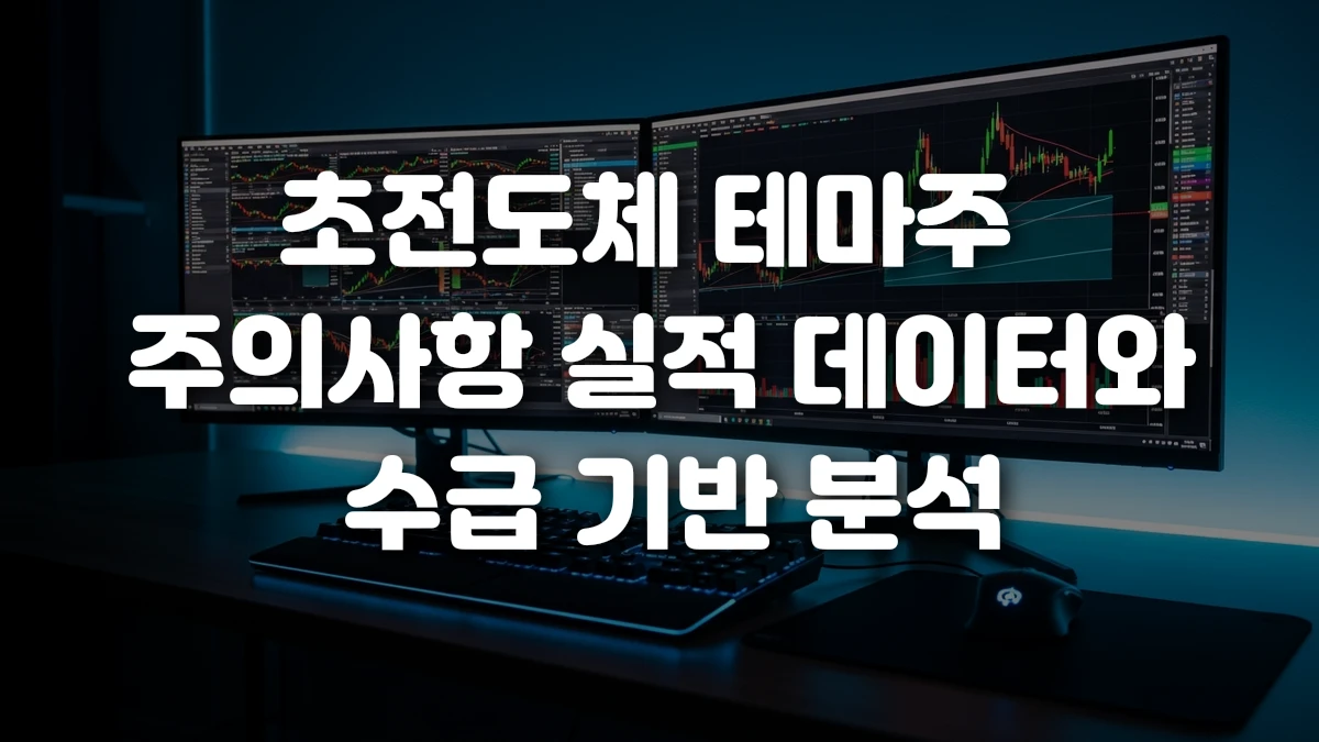 초전도체 테마주 주의사항 실적 데이터와 수급 기반 분석