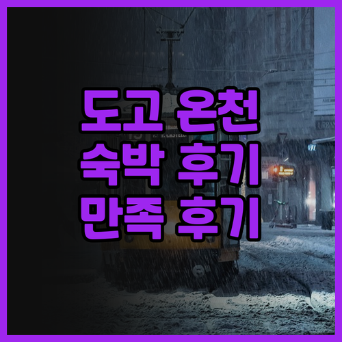 도고 온천 코와쿠엔 하루카 숙박 후기..