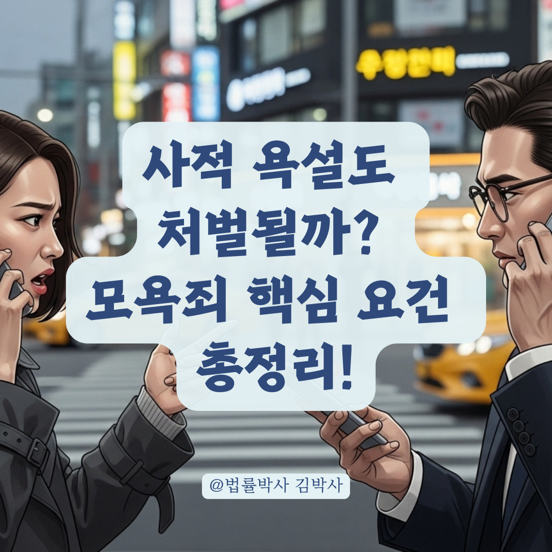 사적인 통화 중 욕설도 처벌될 수 있다면? 모욕죄 성립 요건 총정리.