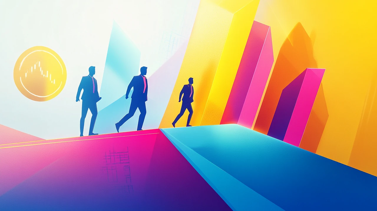 주요 ETF 사건들로 강조된 장기 투자 여정이 낙관과 미묘한 수동적 공격성을 담아납니다.