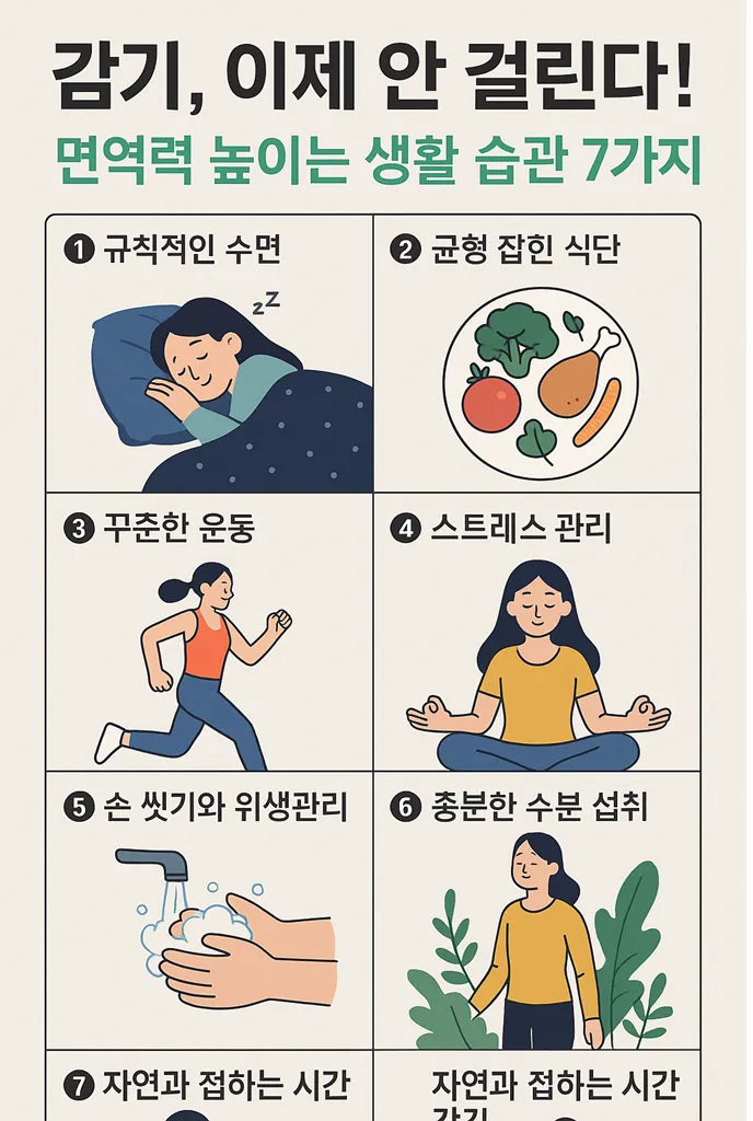 감기 예방, 면역력 높이는 생활 습관