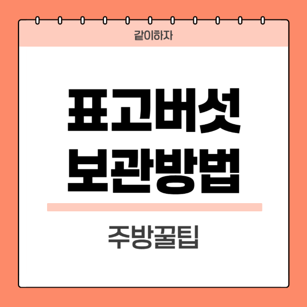 표고버섯-보관방법