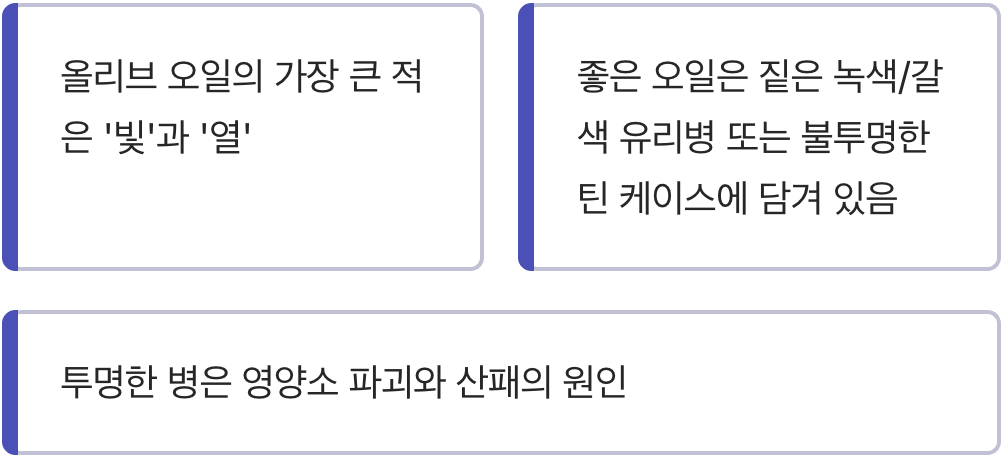 단서 1: 빛을 싫어하는 오일&amp;#44; &amp;#39;어두운 병&amp;#39;을 찾으세요