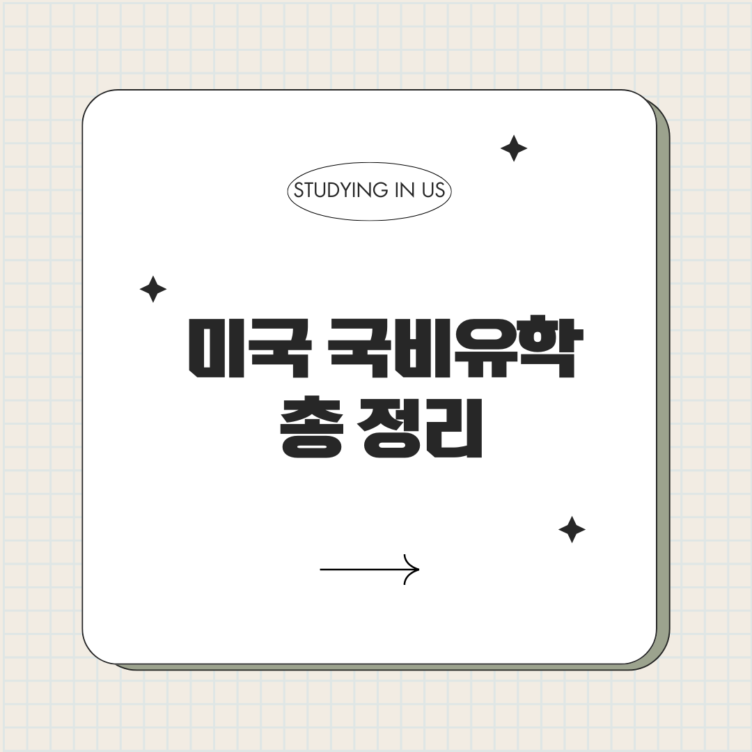 미국 국비유학 총 정리 표지사진
