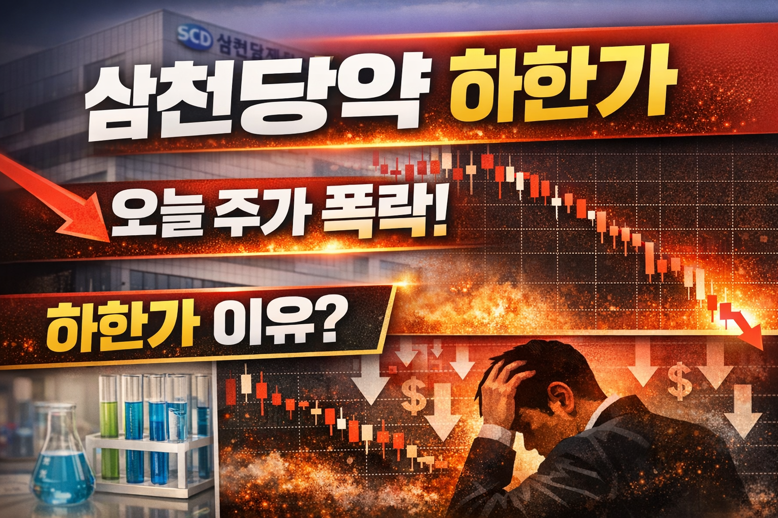 삼천당제약 하한가 이유 주가 폭락 분석 대표 이미지