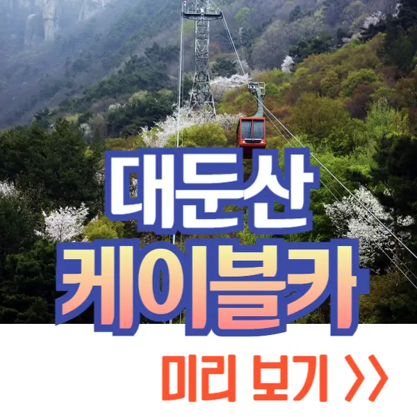 대둔산 케이블카