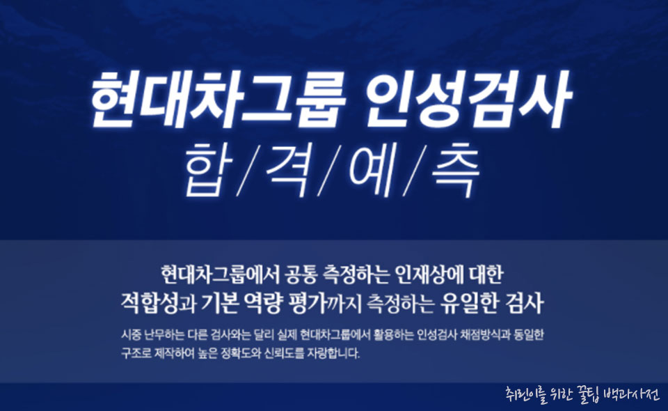 현대자동차 그룹 인성검사 후기