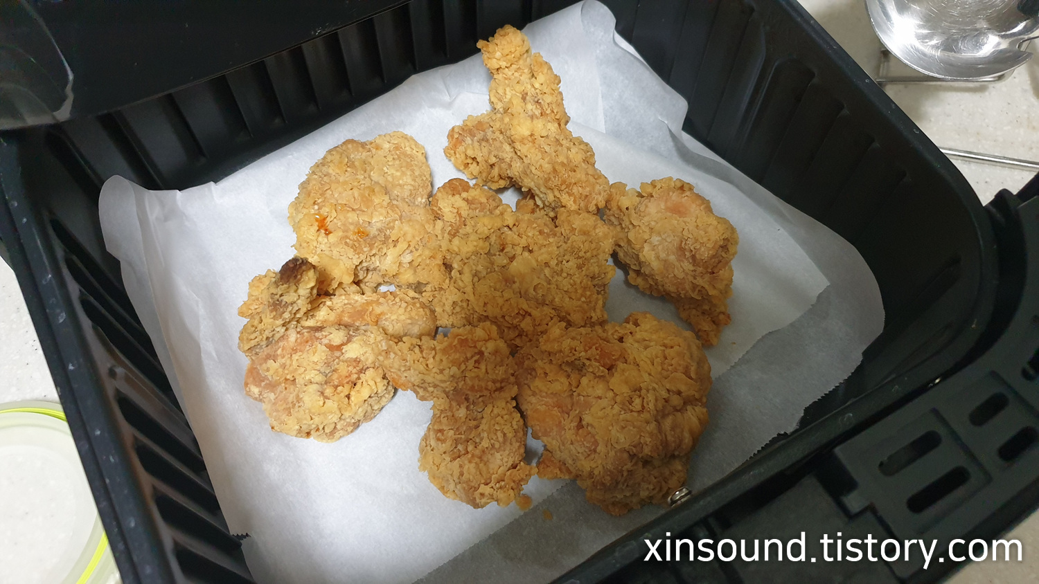 에어프라이어 치킨 데우기