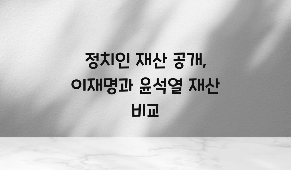 정치인 재산 공개