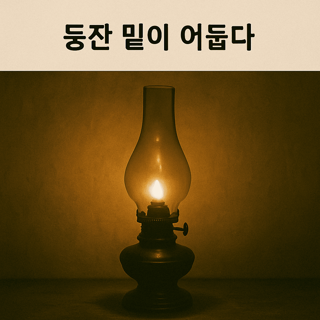 등잔 밑이 어둡다