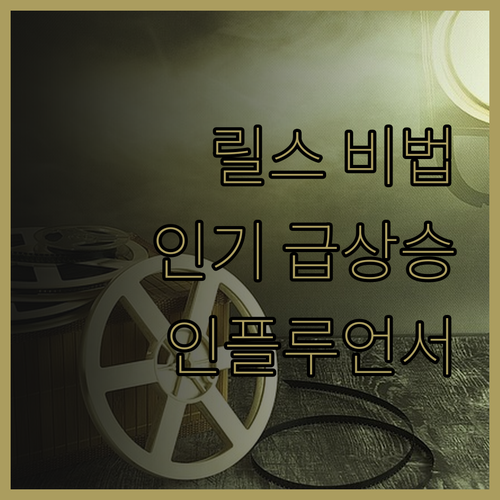 인플루언서의 릴스 영상 제작으로 단숨