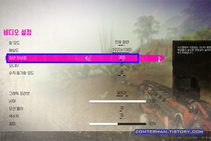 Rage 2 고주사율 설정 오류