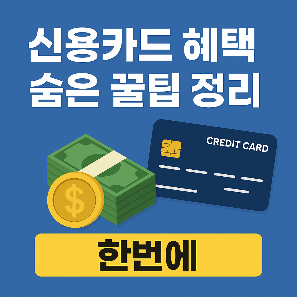 신용카드 혜택 숨은 꿀팁 정리