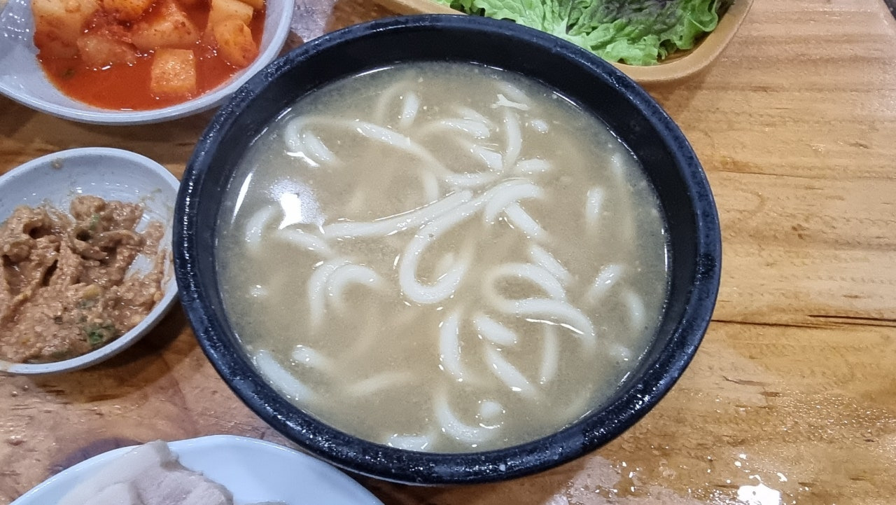 합천일류돼지국밥 우동사리 돼지우동