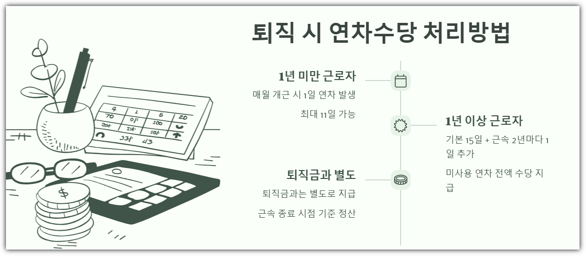 퇴직 시 연차수당 처리방법
