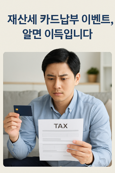 재산세 카드납부 이벤트 알면 이득입니다
