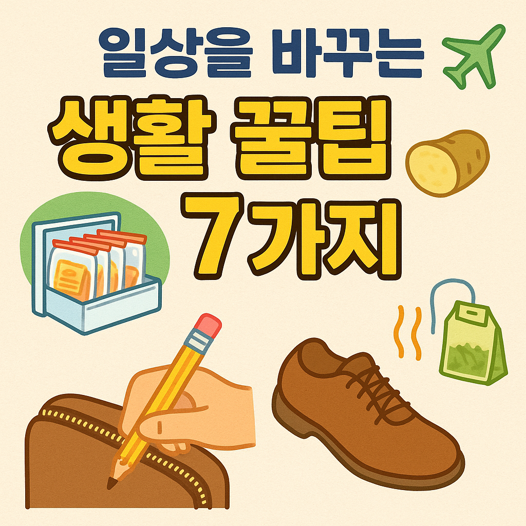 일상을 바꾸는 7가지 의외로 신박한 생활 꿀팁