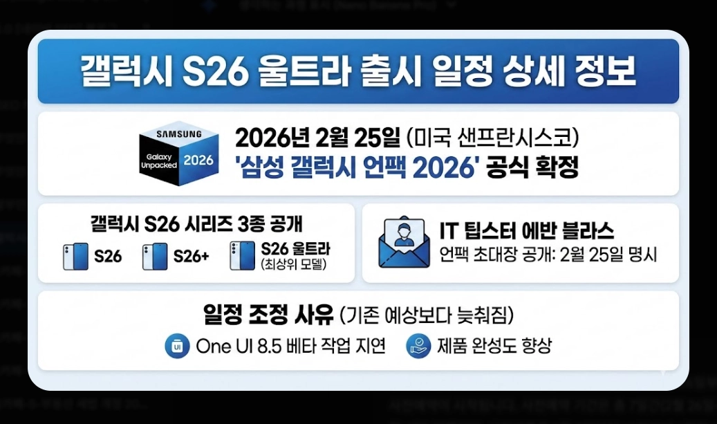 갤럭시 S26 울트라 출시일 [사전예약 혜택] 가격 스펙 변화 및 구매 전략 5단계