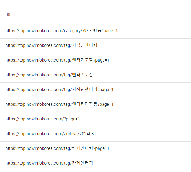 적절한 표준 태그가 포함된 대체 페이지 원인과 해결 방법