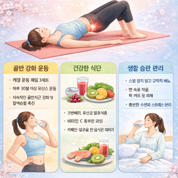 방광염 재발 원인과 방지 관련 사진