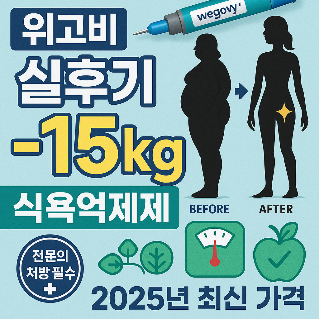 2025년 위고비 가격 완벽 가이드: -15kg 감량 실제 후기와 식욕억제제 효과 총정리