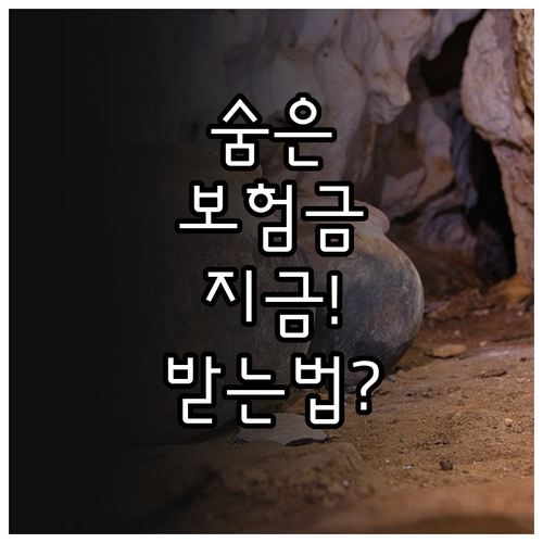 숨은 보험금 발견 후 내 계좌로 지급..