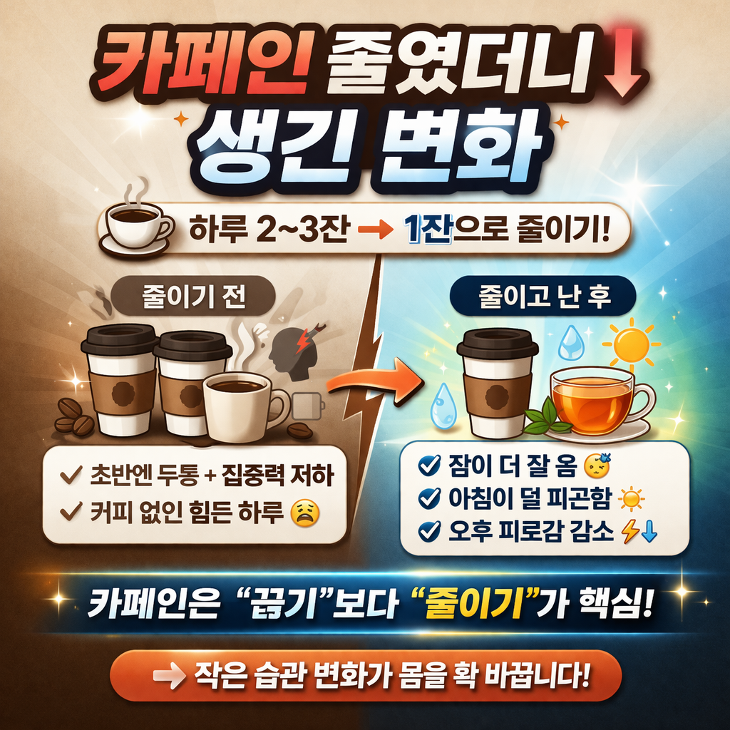 카페인 줄였더니 생긴 변화, 직접 해본 솔직 후기